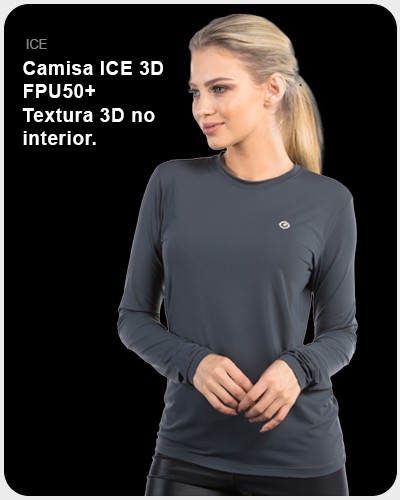 Camisa ICE 3D FPU50+ Textura 3D no interior